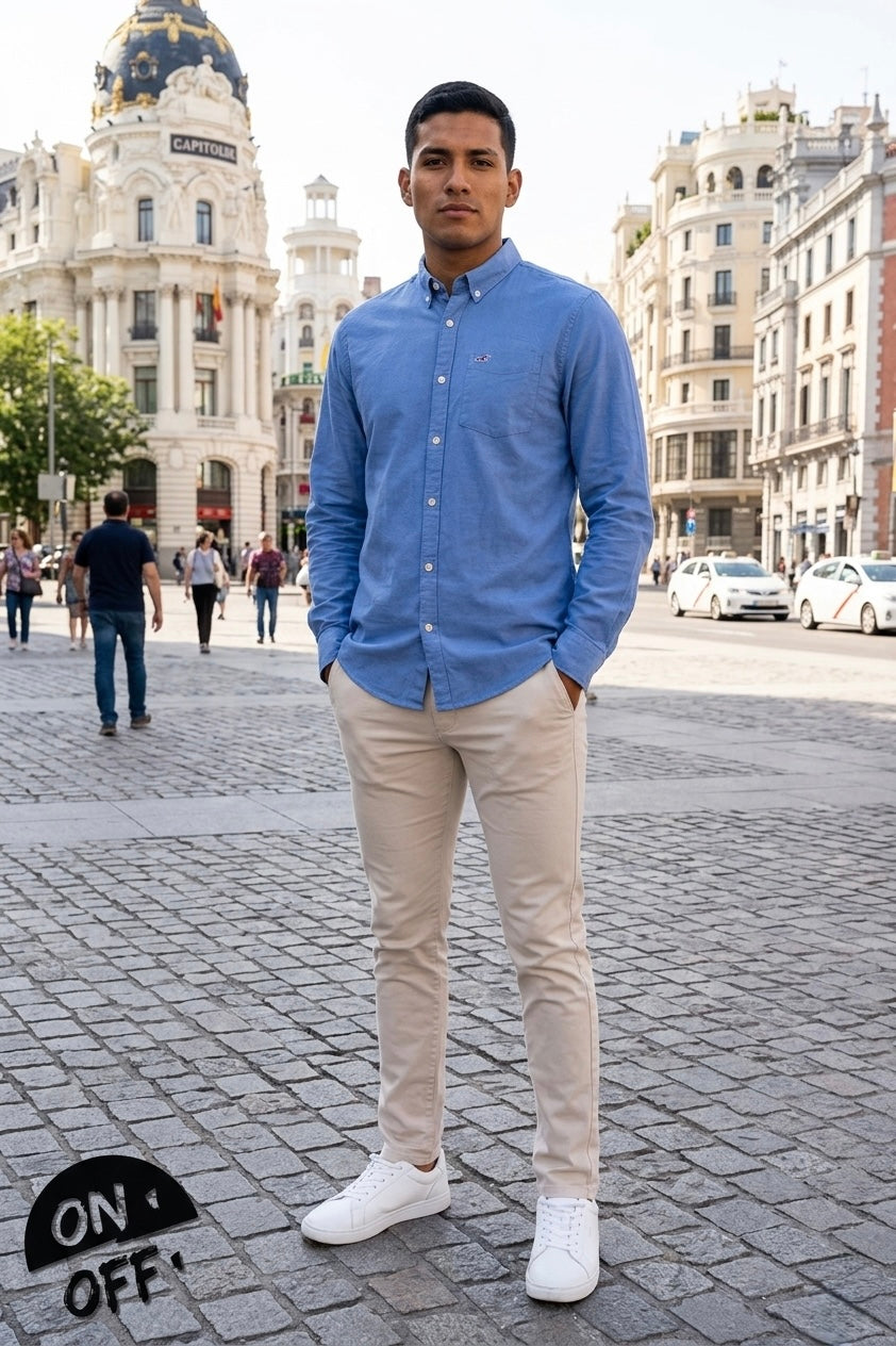 Inspiración editorial de Hollister Camisa L